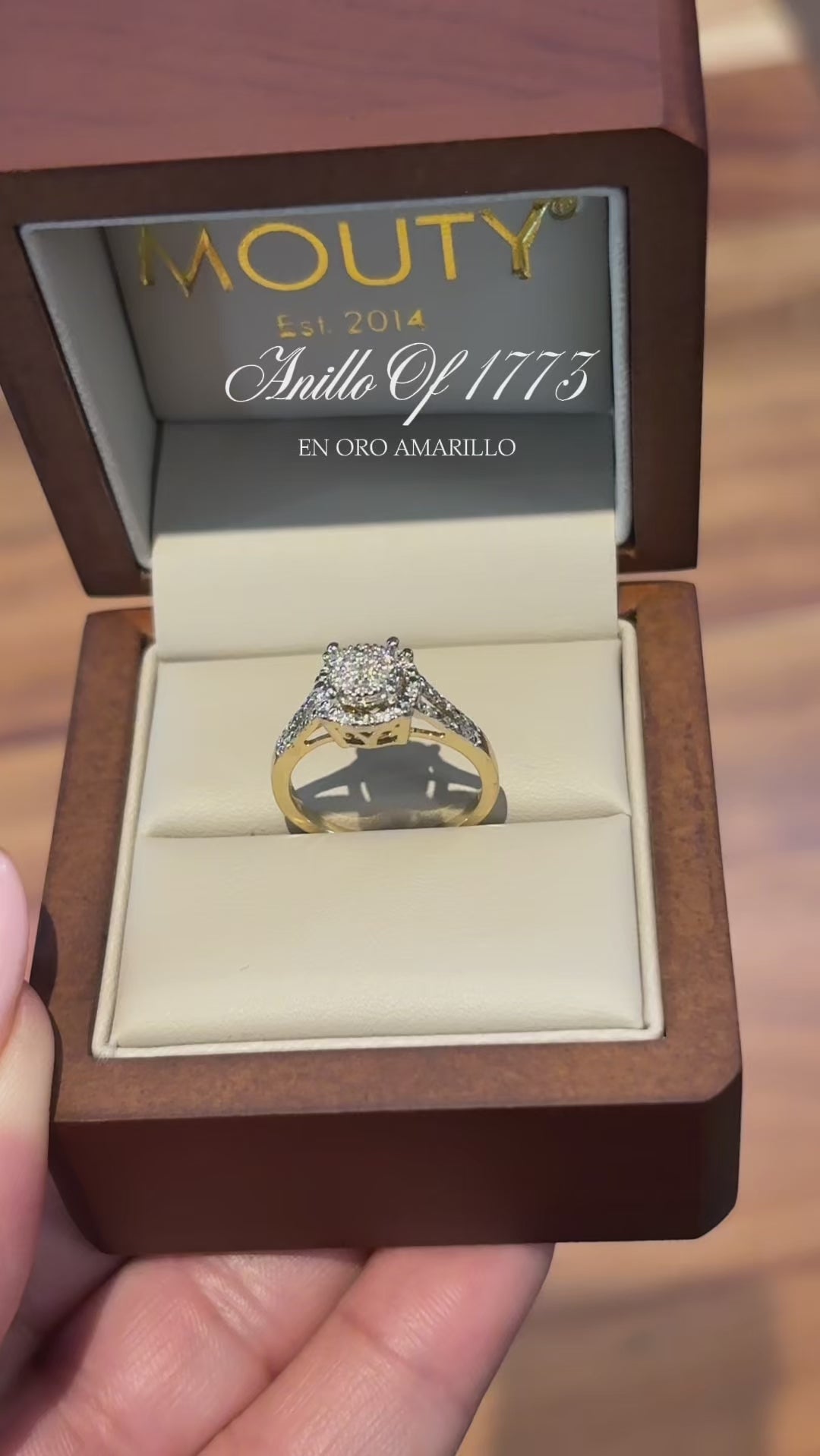 Anillo OF1773 en oro amarillo 14k con diamante natural .18cts