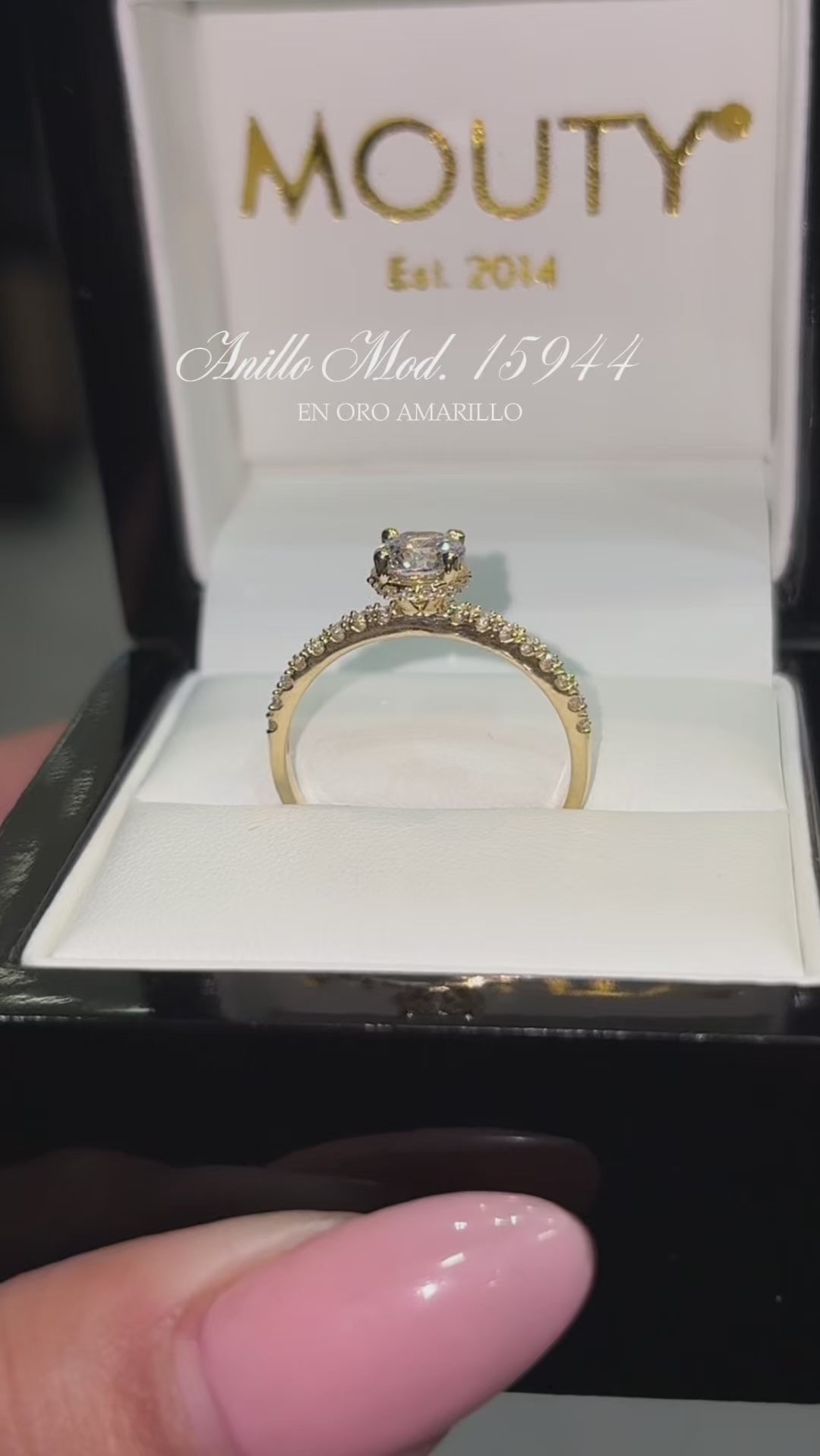 Anillo en Oro Amarillo 14k con Circonia Mod.15944