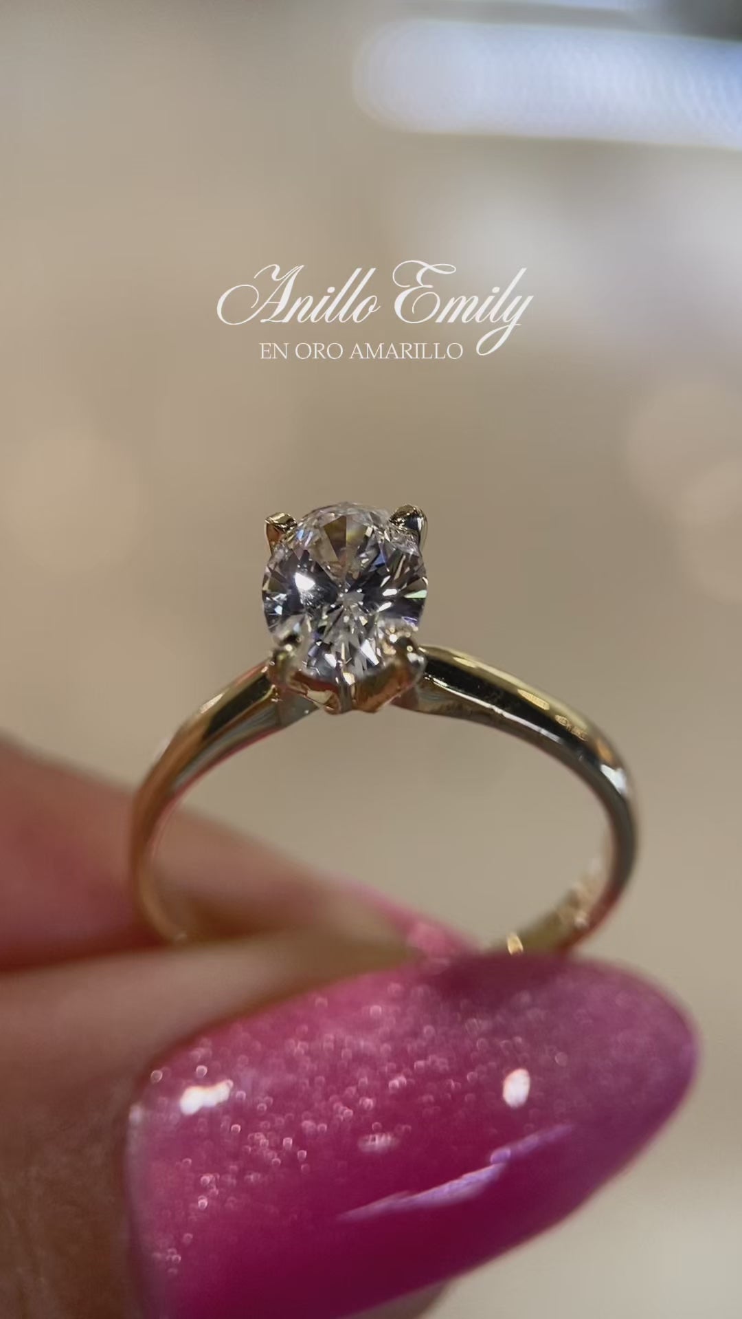 Anillo Emily solitario en oro 1.00 ct