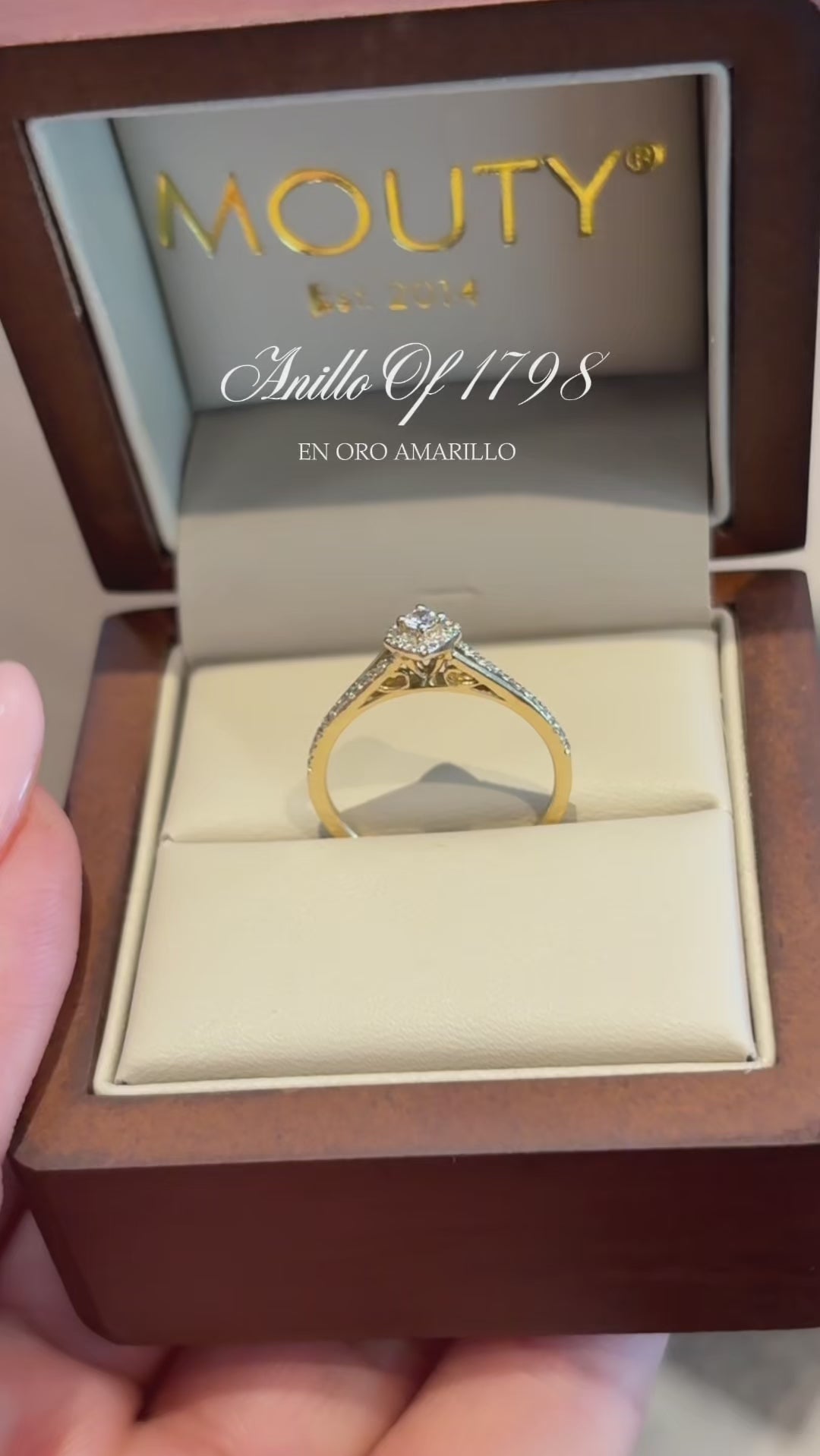 Anillo OF1798 en oro blanco 14k con diamante natural .25cts