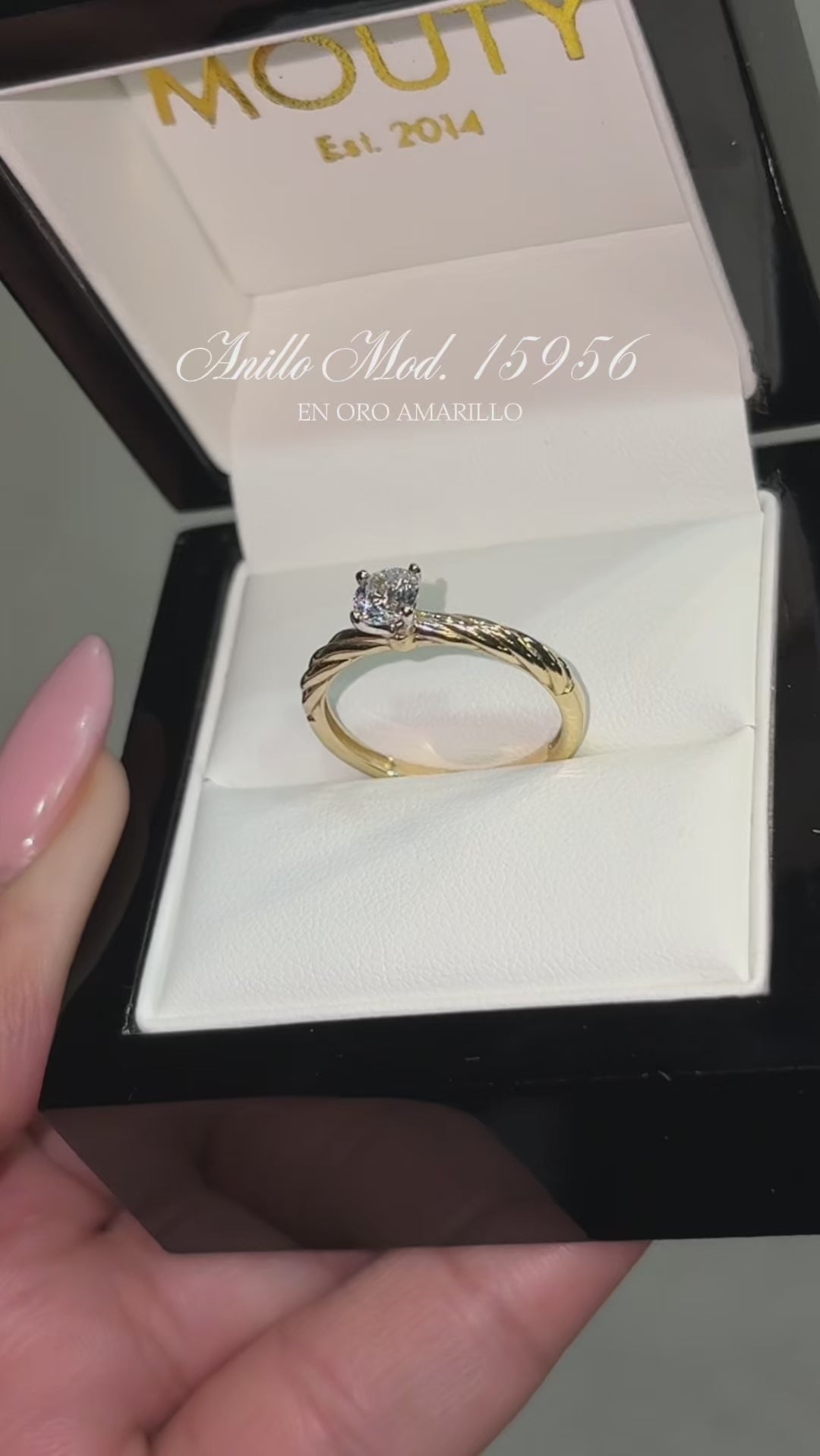 Anillo en Oro Amarillo 10k con Circonia Mod.15956