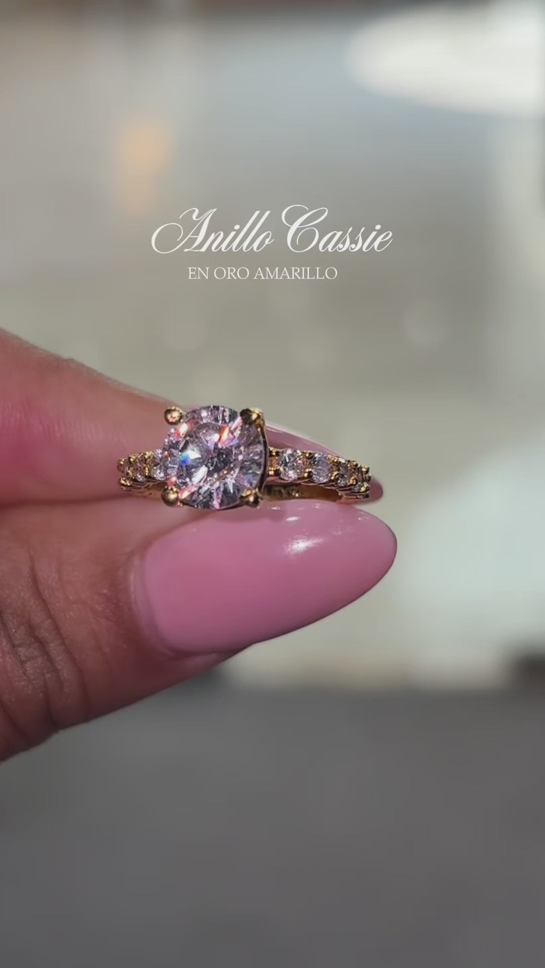 Cassie ring in 10k yellow gold with zircons