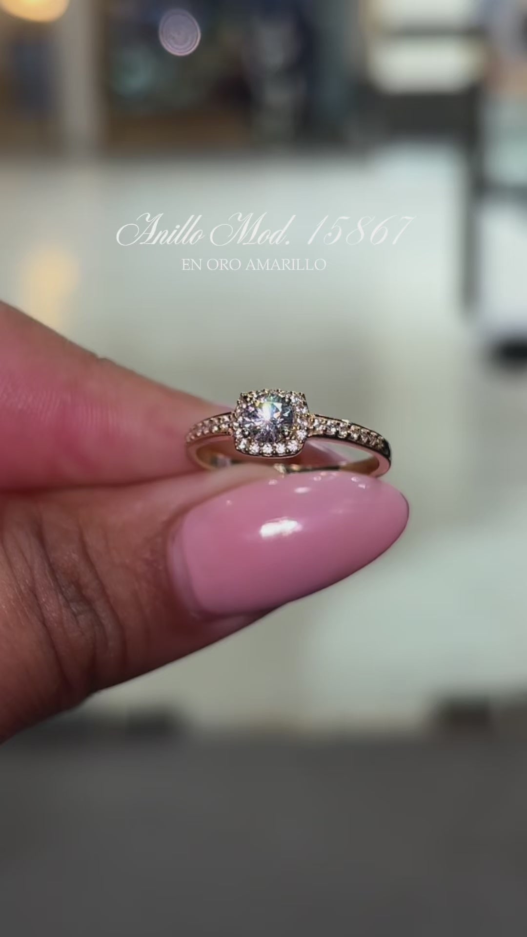 Anillo en Oro Amarillo 14k Con Circonia Mod.15867