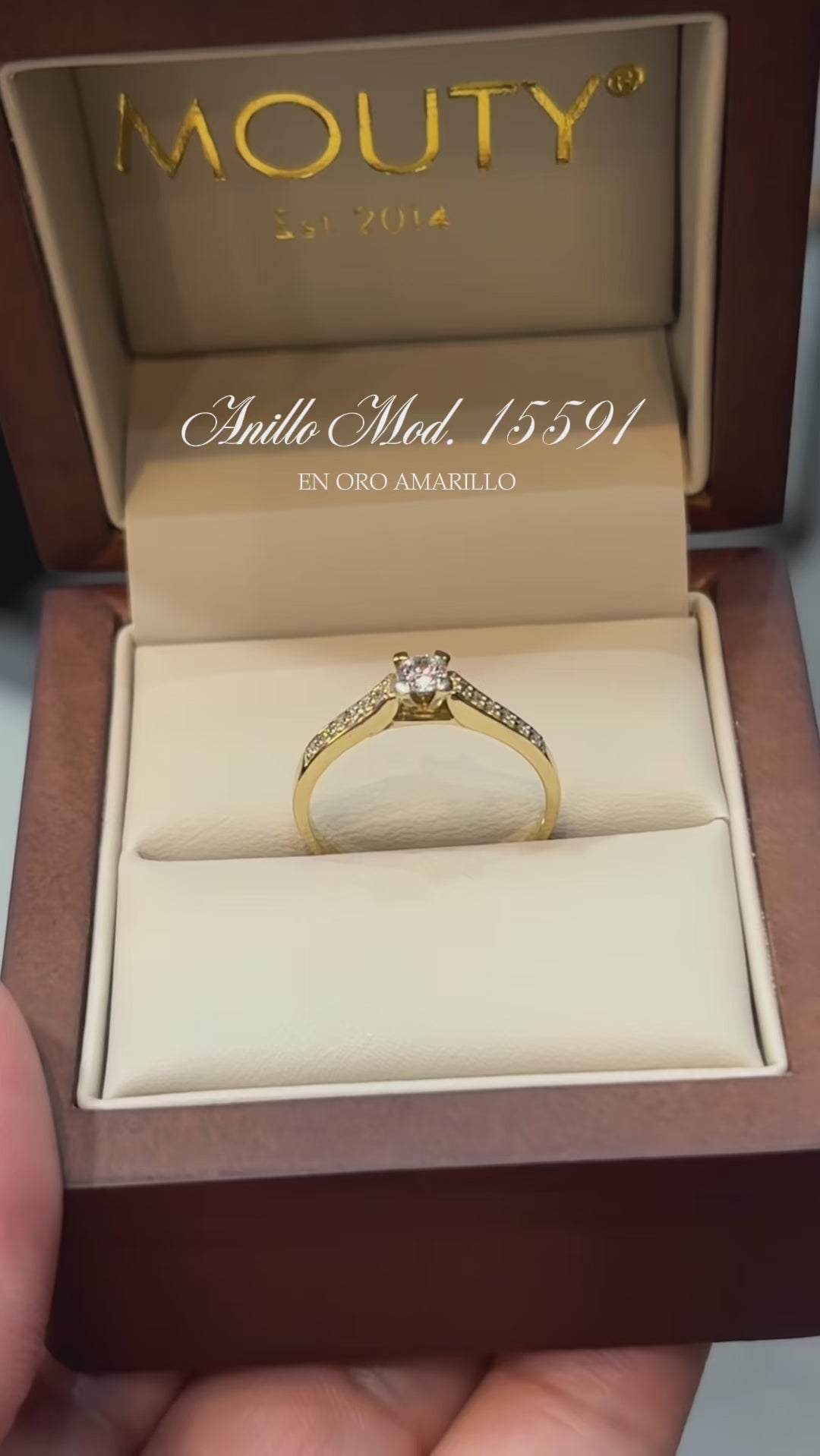 Anillo en Oro Amarillo 14k con Circonias Mod. 15591
