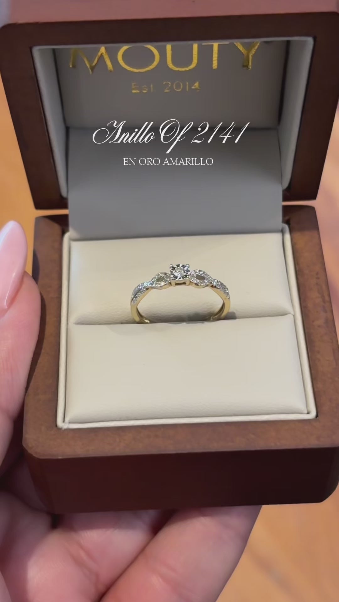Anillo Of2141 en oro amarillo 14k con diamante natural .20cts