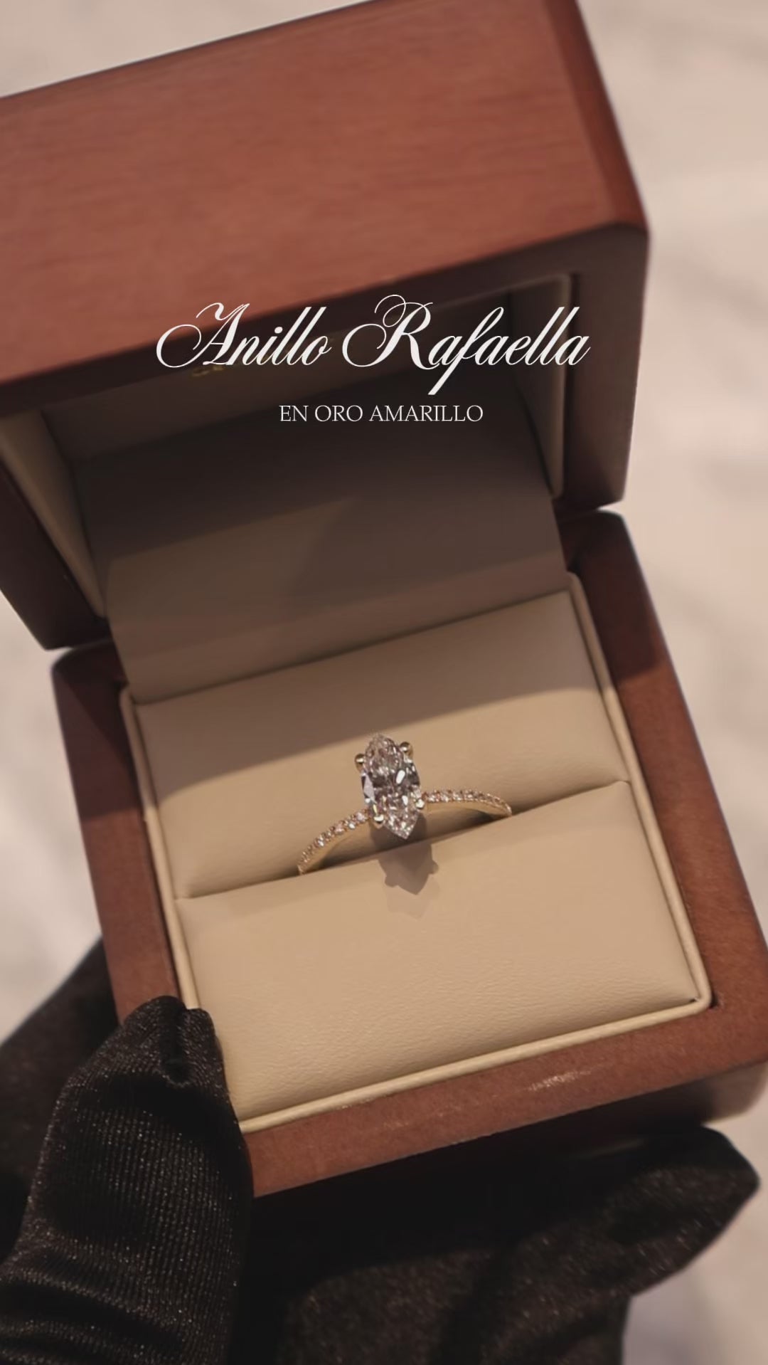 Anillo Rafaella en oro 14k amarillo con diamante de laboratorio 1.01ct cod. 16076