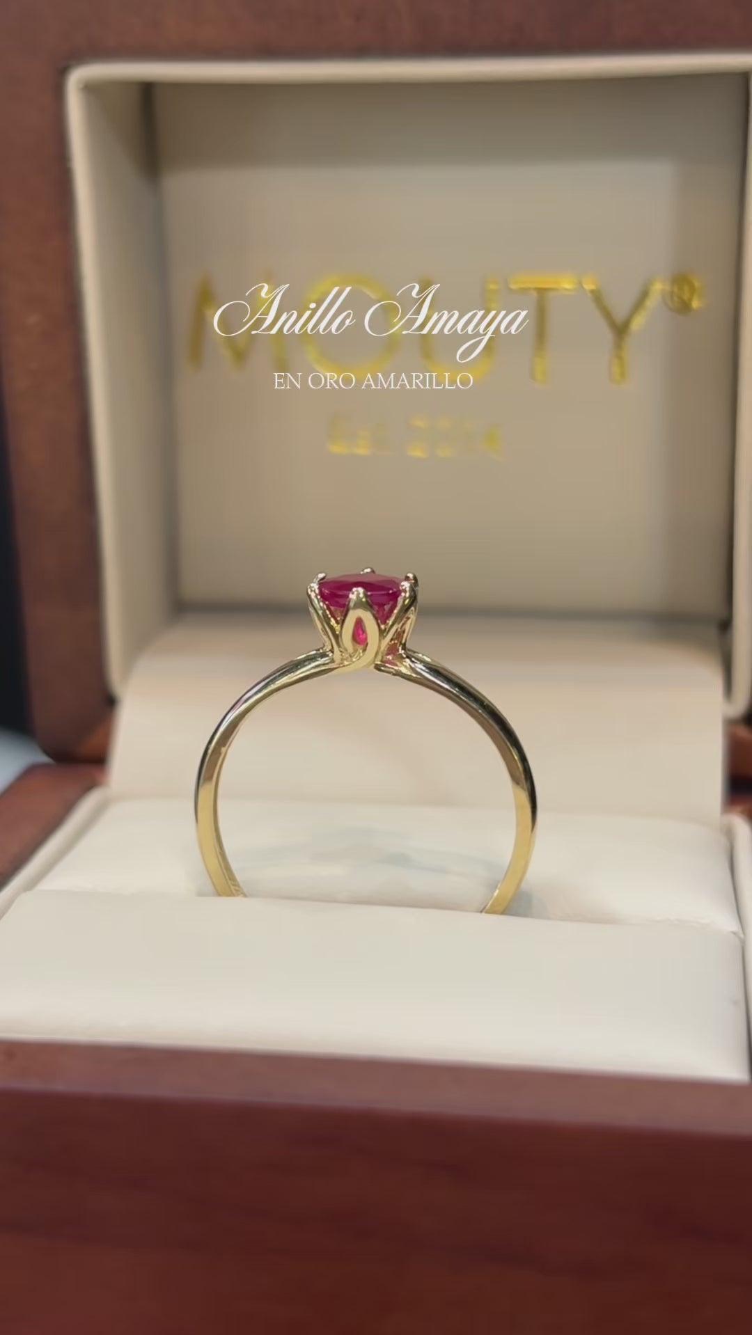 Anillo Amaya en Oro 14k con Rubi 1.2 ct
