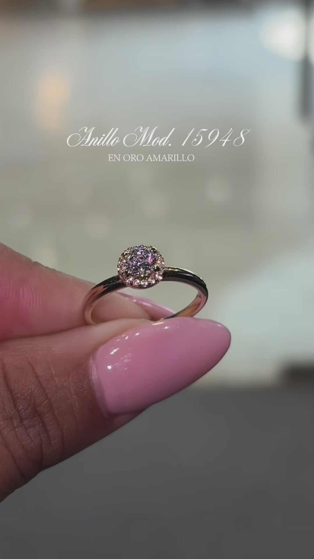 Anillo en Oro Amarillo 10k con Circonias Mod.15948