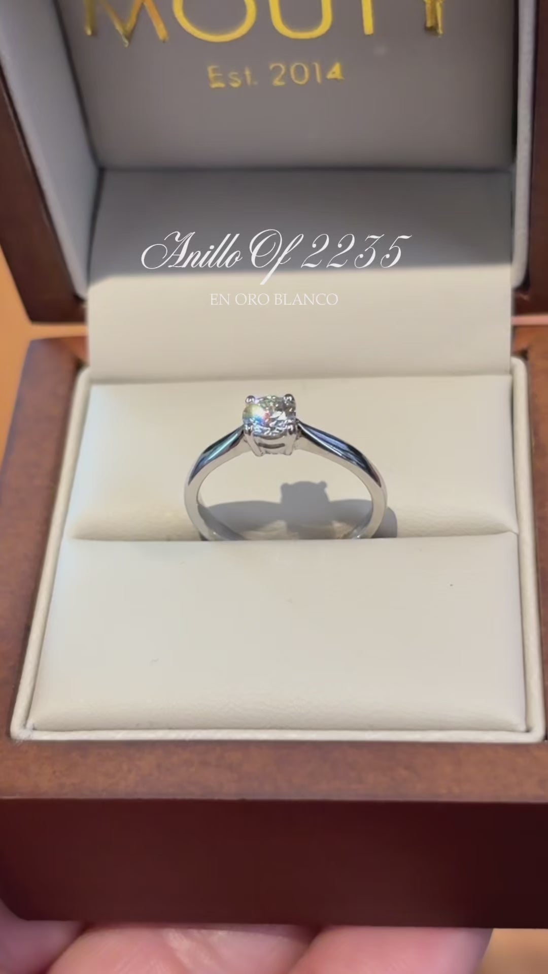 Anillo OF2235 en oro blanco 14k con diamante natural .40cts