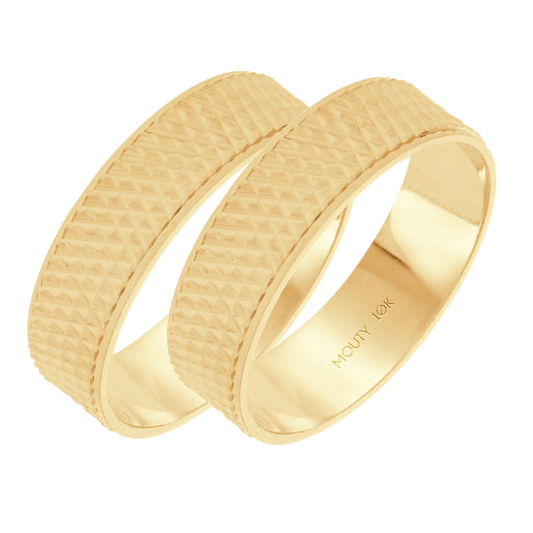 Dúo de Argollas Liam en Oro amarillo de 10k (6mm)