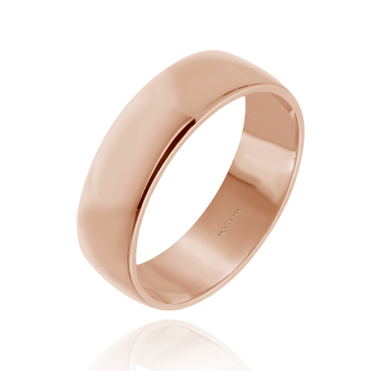 Argolla Willow en Oro rosa de 14k