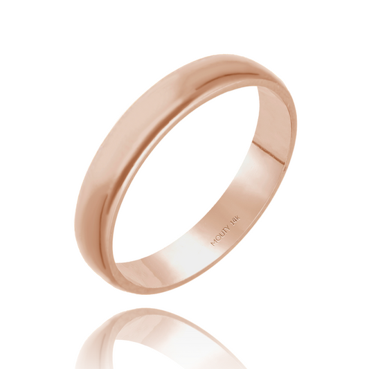 Argolla lisa Julián en oro rosa 14k recta solida