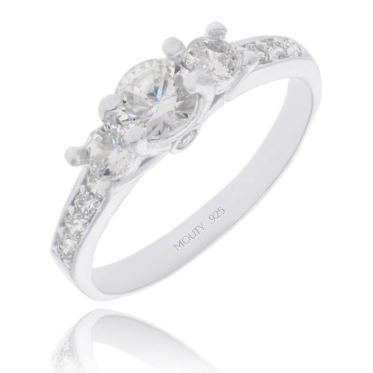 Anillo Cielo en Plata con Circonia Blanca