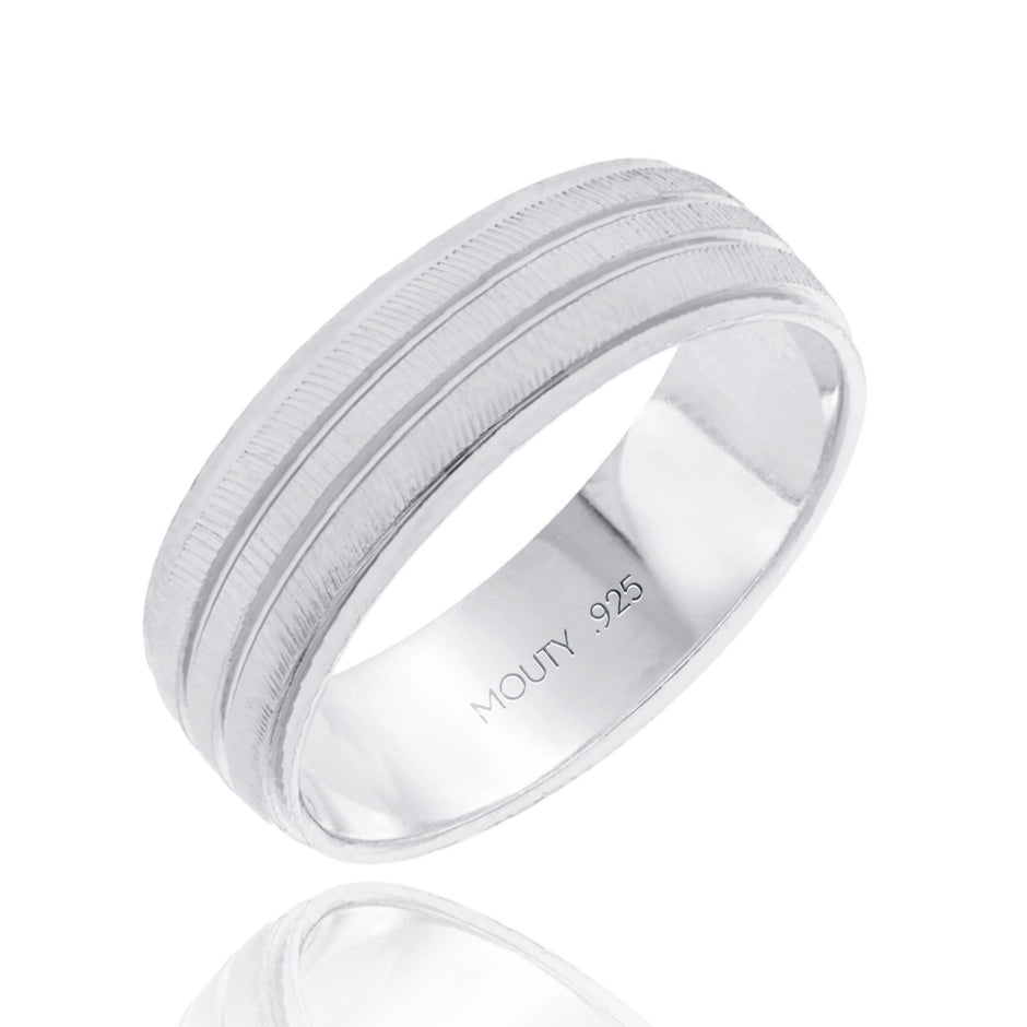 Argolla Ethan 6mm en plata hueca