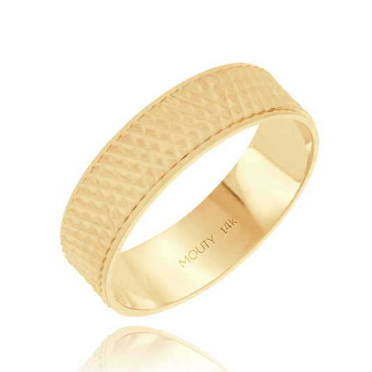 Argolla Liam en oro amarillo 14k