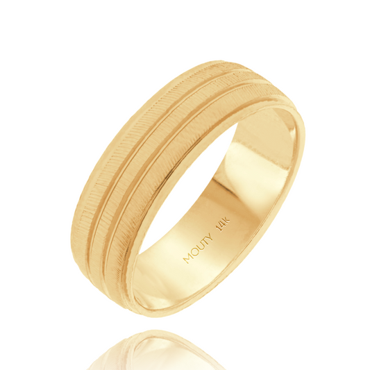 Argolla Ethan en oro amarillo 14k