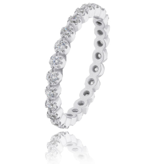 Anillo Churumbela Leah en Plata con Circonias
