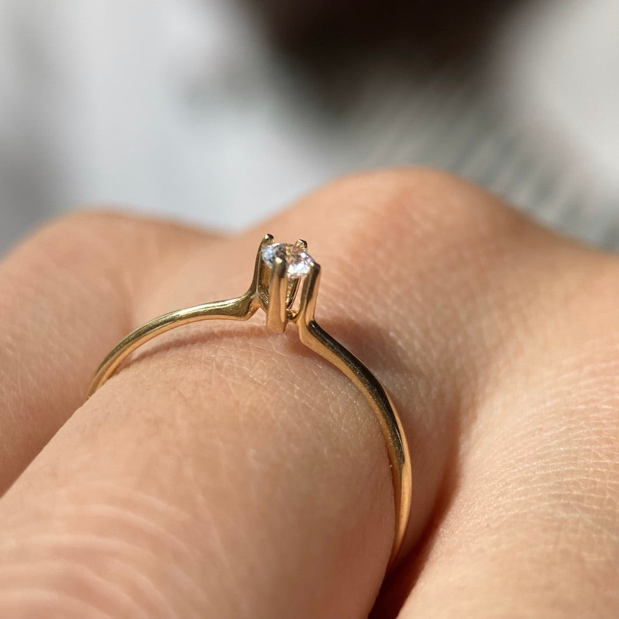 Anillo de compromiso en oro