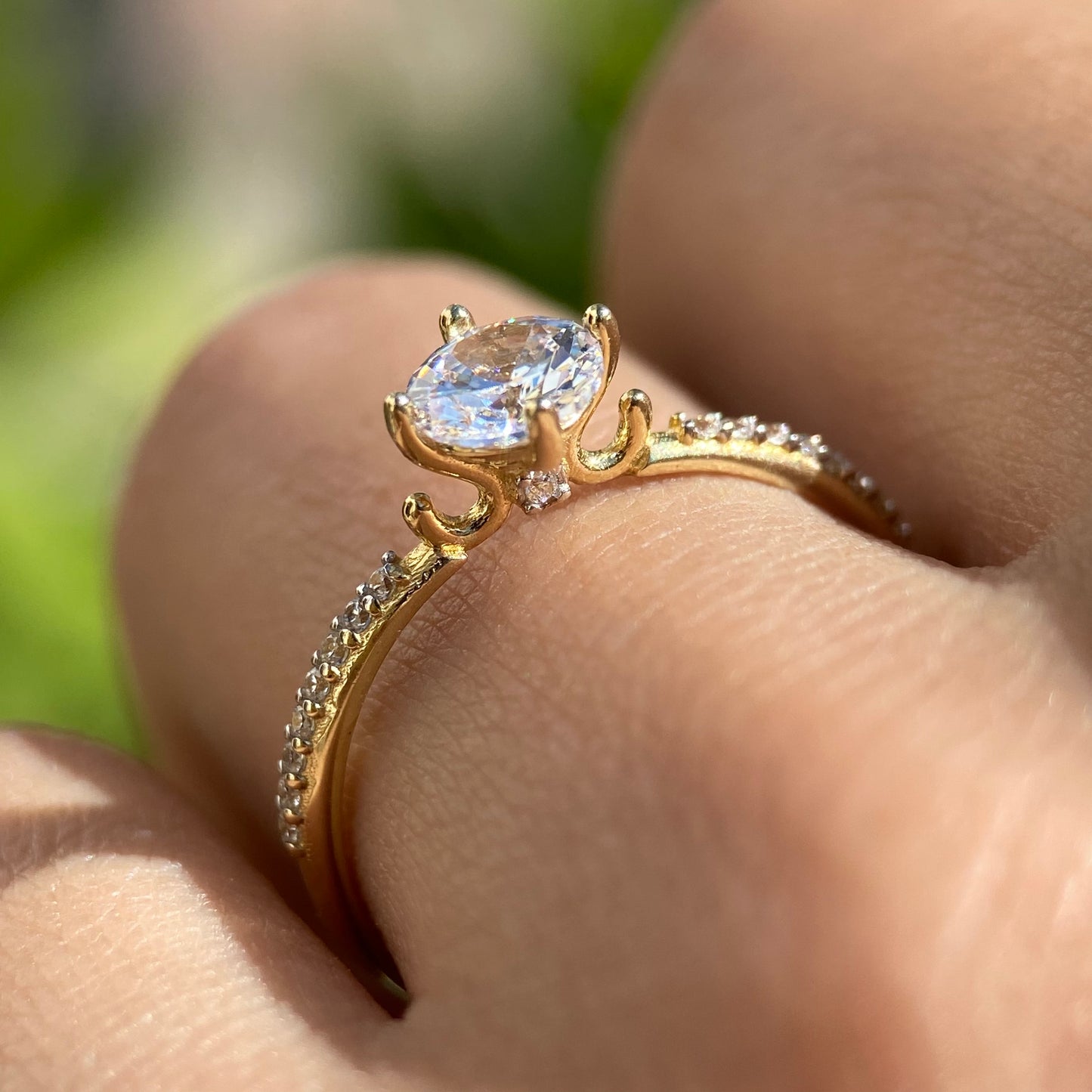 Anillo de compromiso en oro