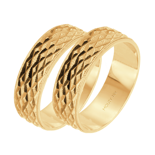 Dúo de Argollas Mateo en Oro amarillo de 10k (6mm)