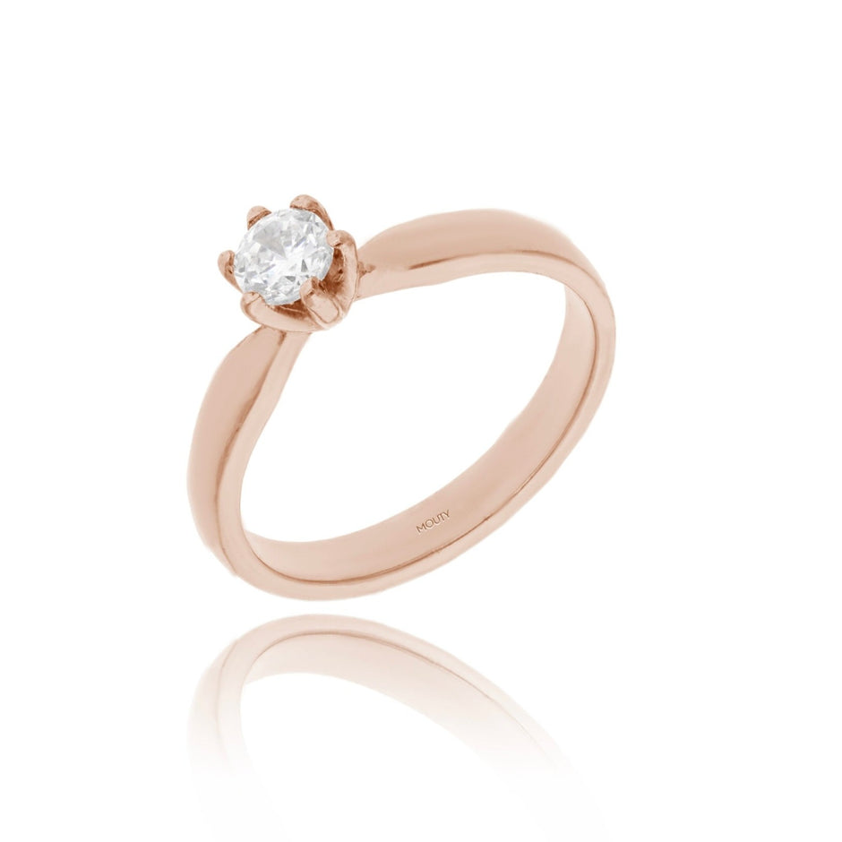 Anillo de compromiso en oro