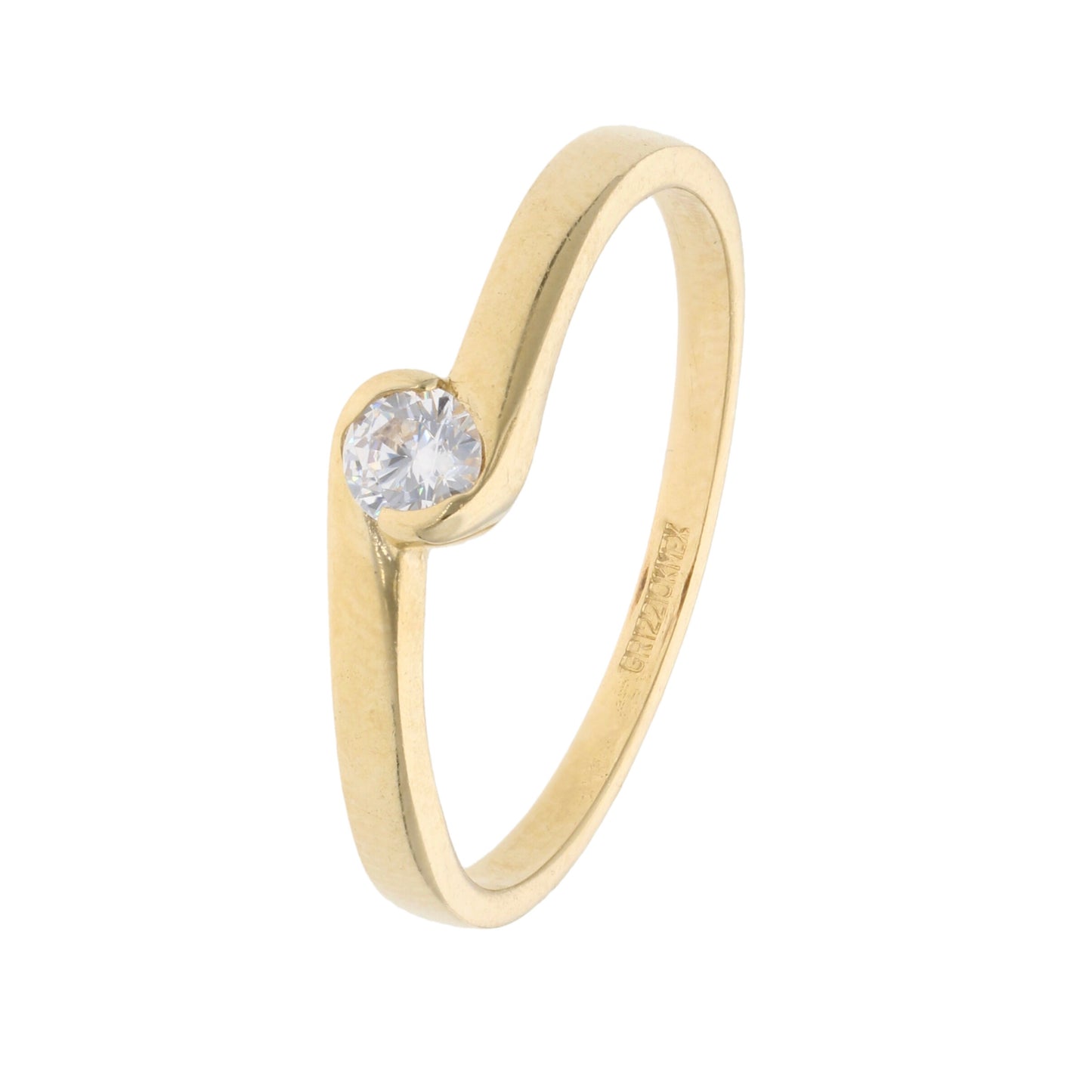10k Yellow Gold Ring with Zirconia Cod: MAN157 