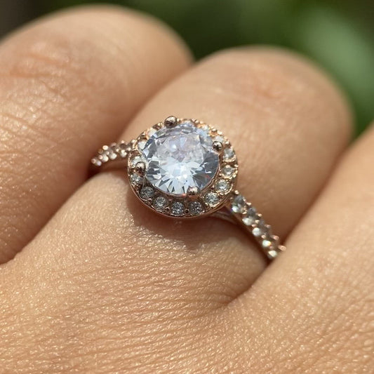 Anillo Adelaide en Plata con baño de Oro Rosa