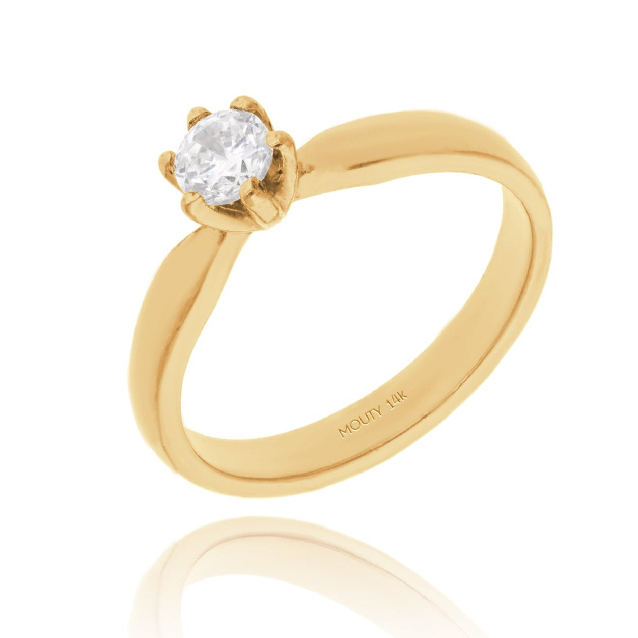 Anillo de compromiso en oro