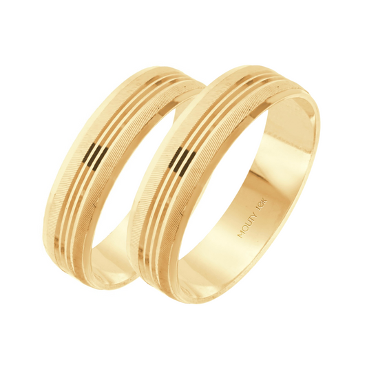 Dúo de Argollas de Compromiso Matthew en Oro Amarillo de 10k (5mm)