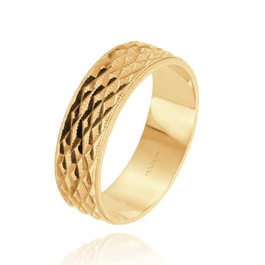 Argolla Mateo 6mm en oro amarillo 14k hueca