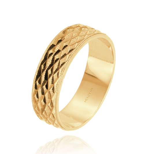 Argolla Mateo en oro amarillo 14k