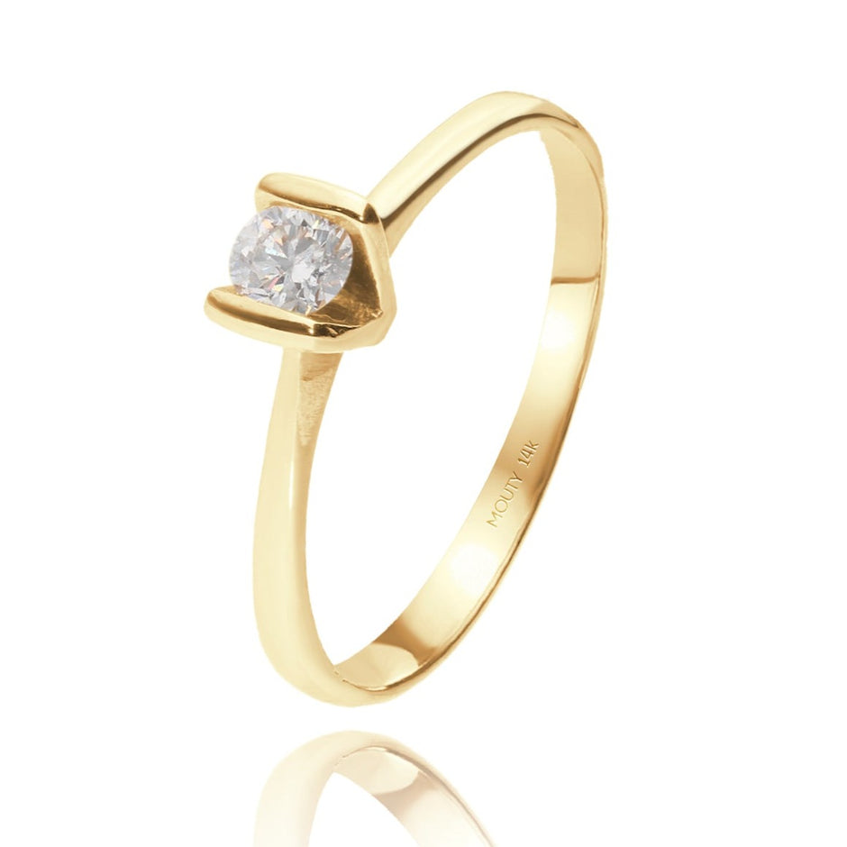 Anillo de compromiso en oro
