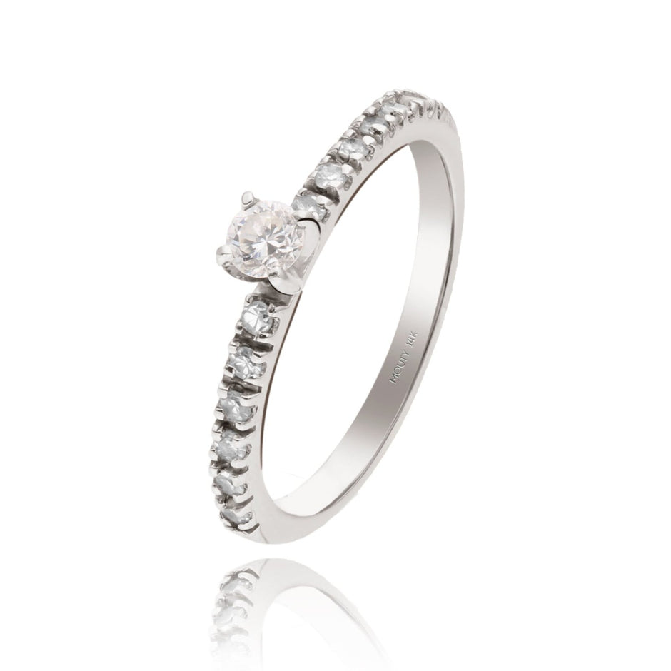 Anillo OF1544 en Oro Blanco de 14k con Diamantes naturales C .10 L .10 cts