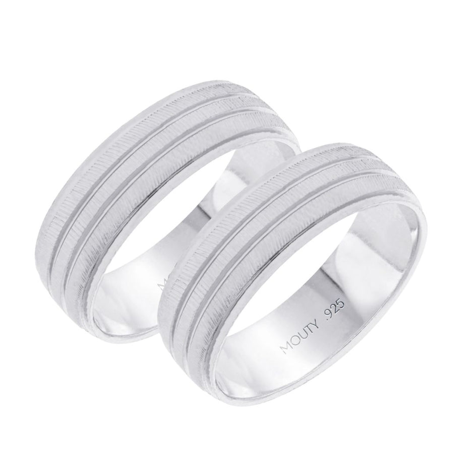 Dúo de argollas Ethan 6mm en plata
