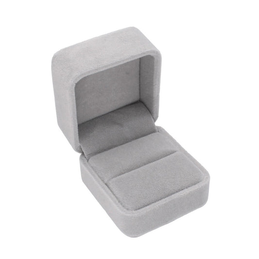 Estuche para anillo de terciopelo color gris  (no incluye anillo)