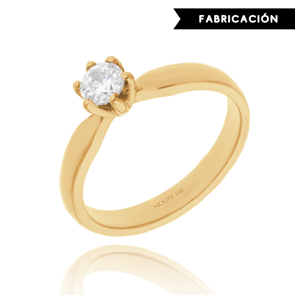 Anillo de compromiso en oro