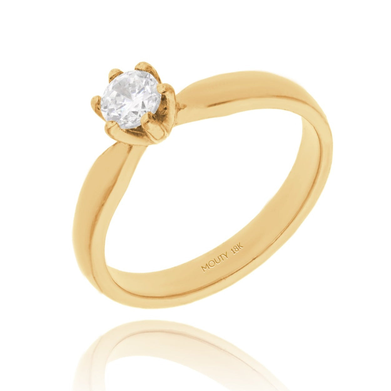 Anillo de compromiso en oro