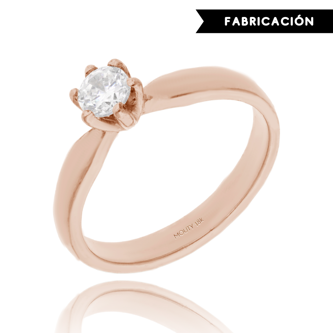 Anillo de compromiso en oro