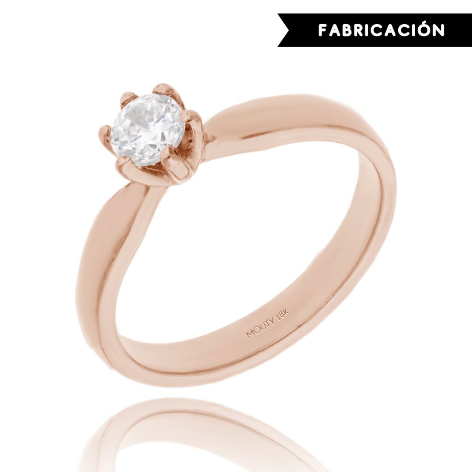 Anillo de compromiso en oro
