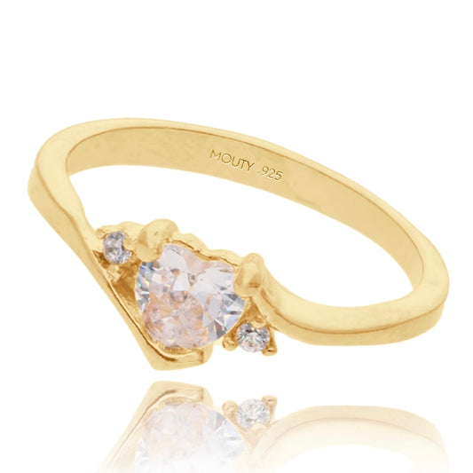 Anillo Alice en Plata Con Baño de Oro Amarillo