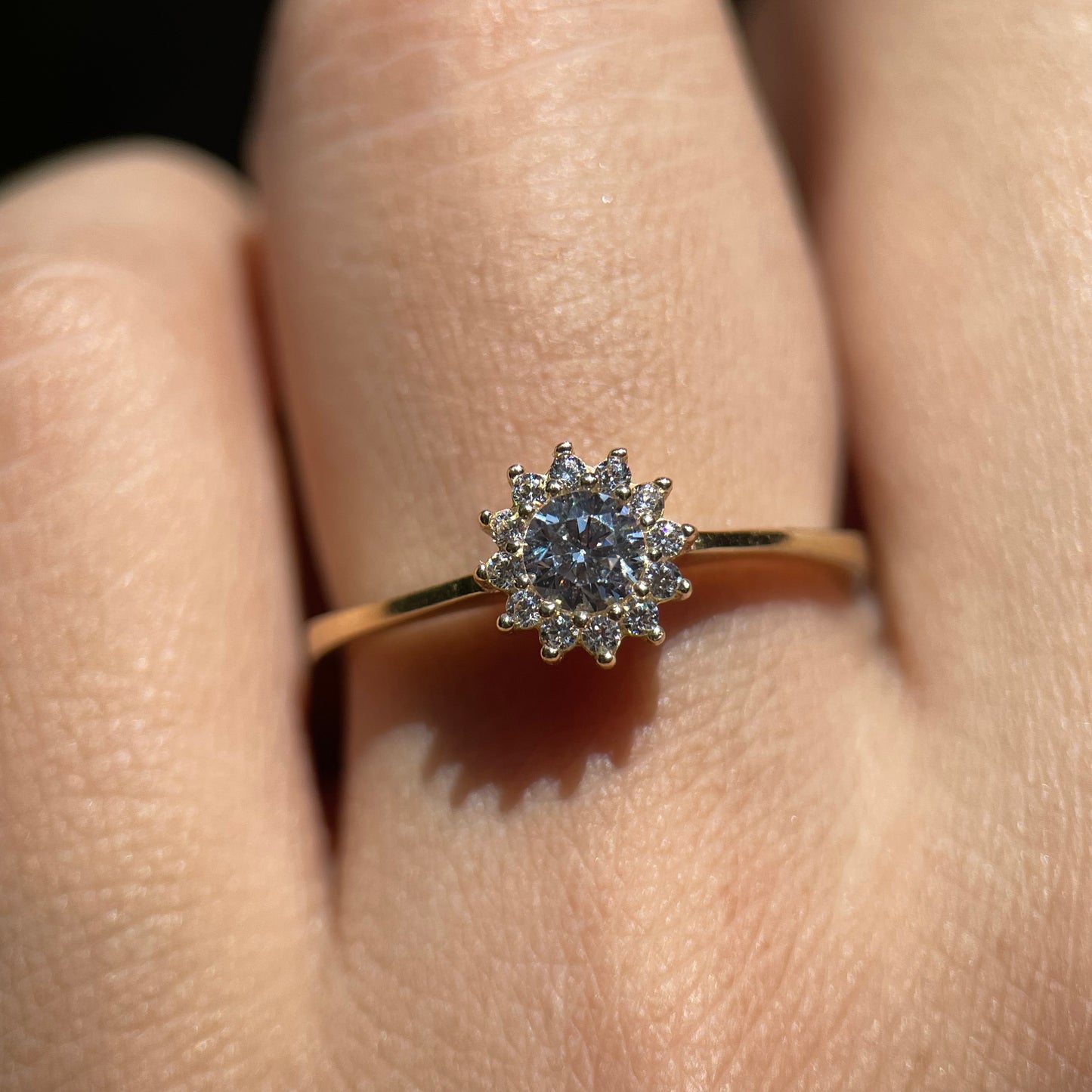 Anillo de compromiso en oro