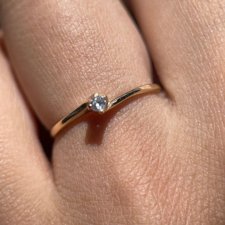 Anillo de compromiso en oro