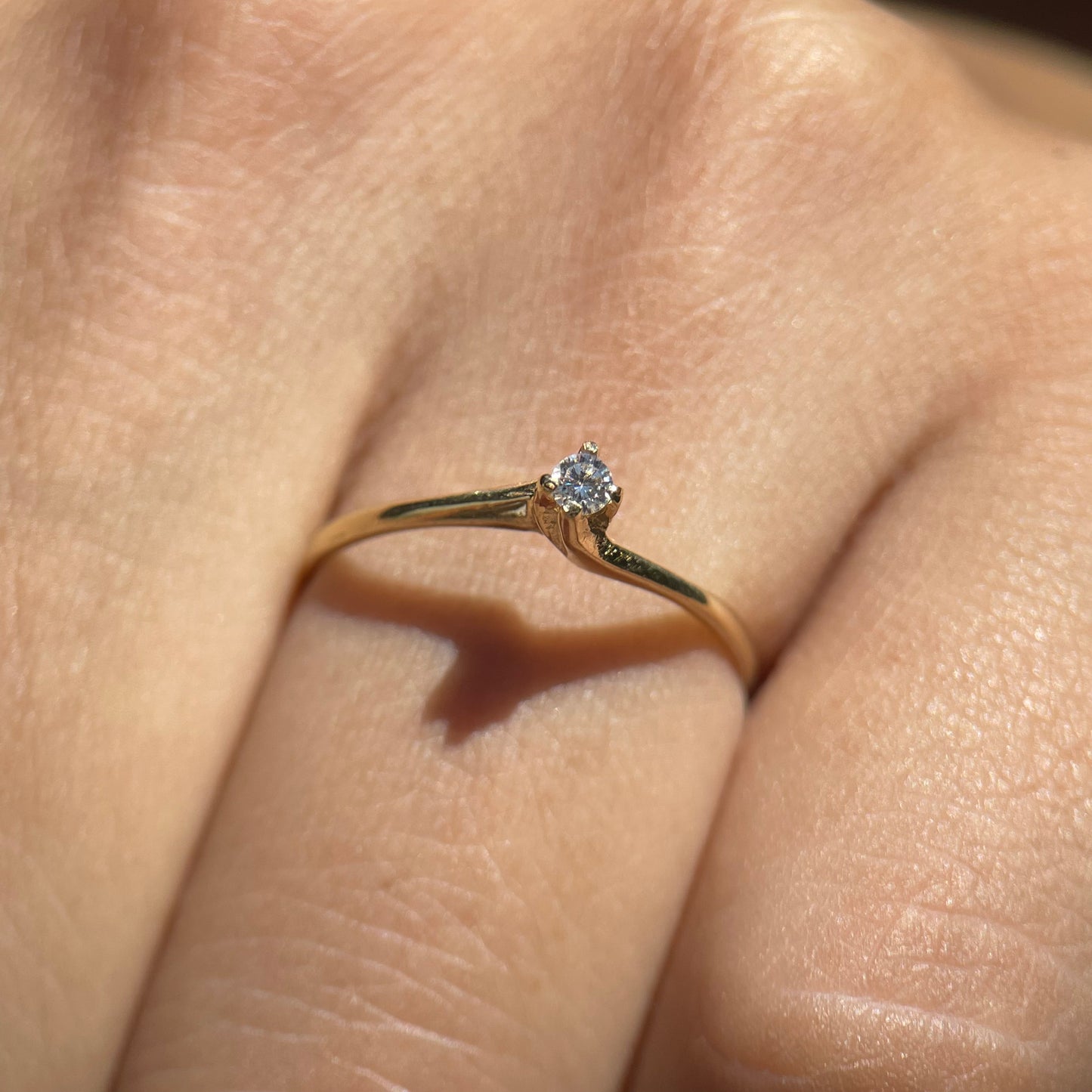 Anillo de compromiso en oro