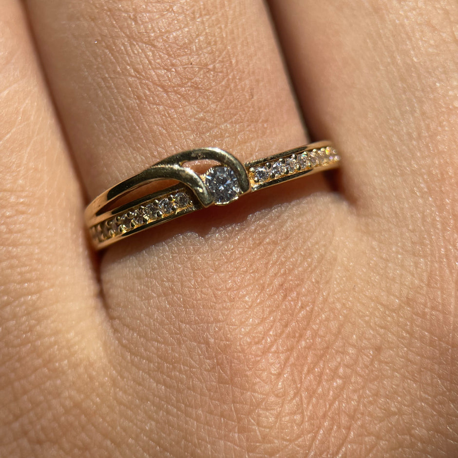 Anillo de compromiso en oro