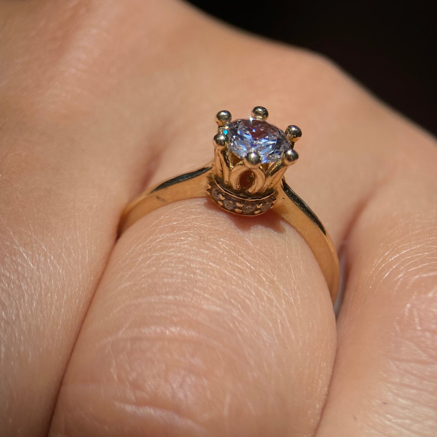 10k Yellow Gold Engagement Ring Code: MAN117