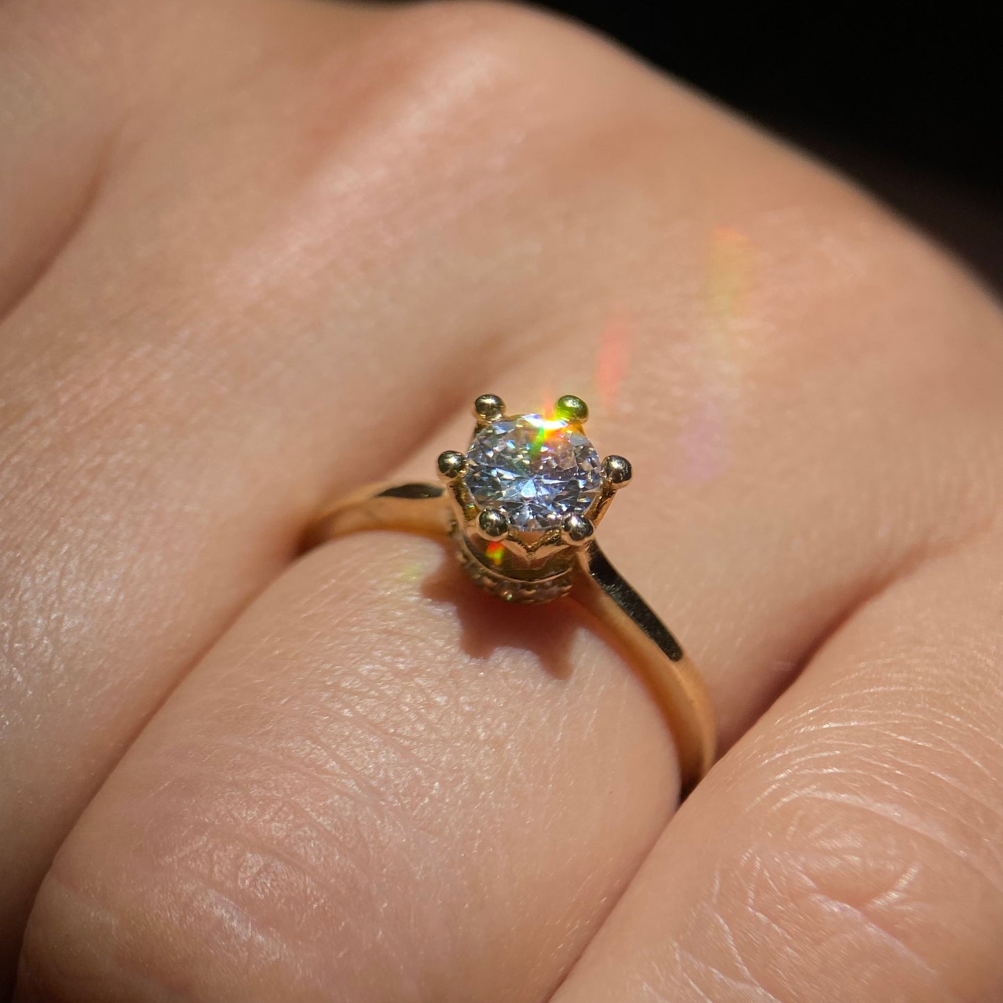 10k Yellow Gold Engagement Ring Code: MAN117