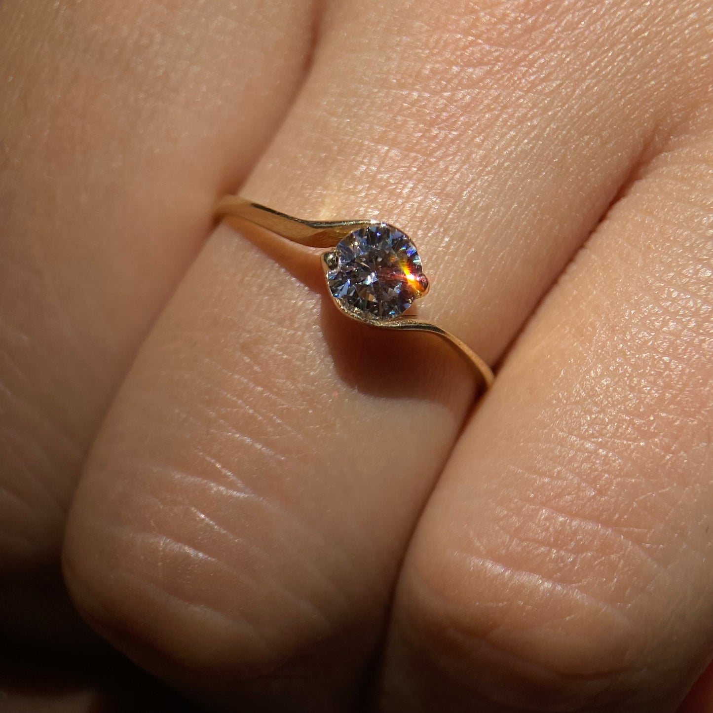 Anillo de compromiso en oro