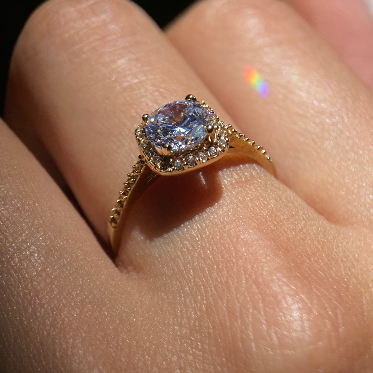 Anillo de compromiso en oro