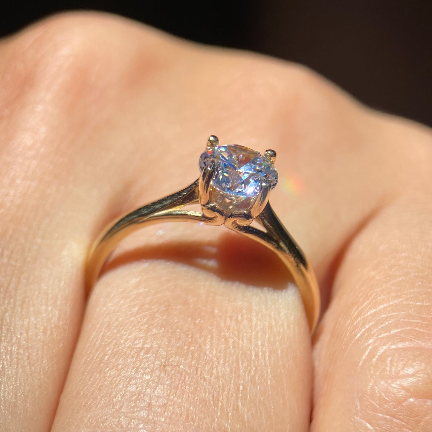 Anillo de compromiso en oro