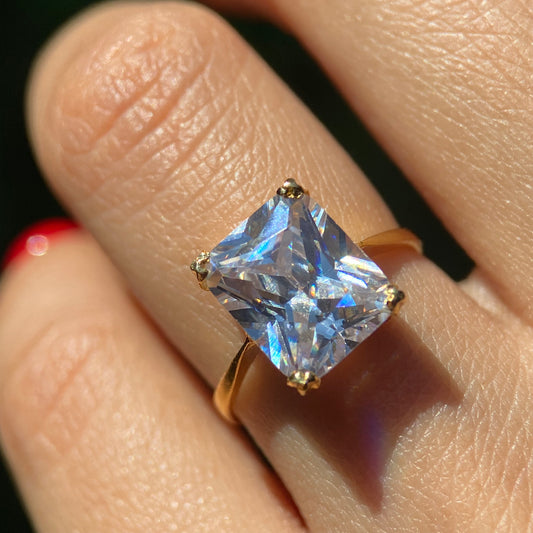 Anillo Christine en Plata con Baño de Oro Amarillo